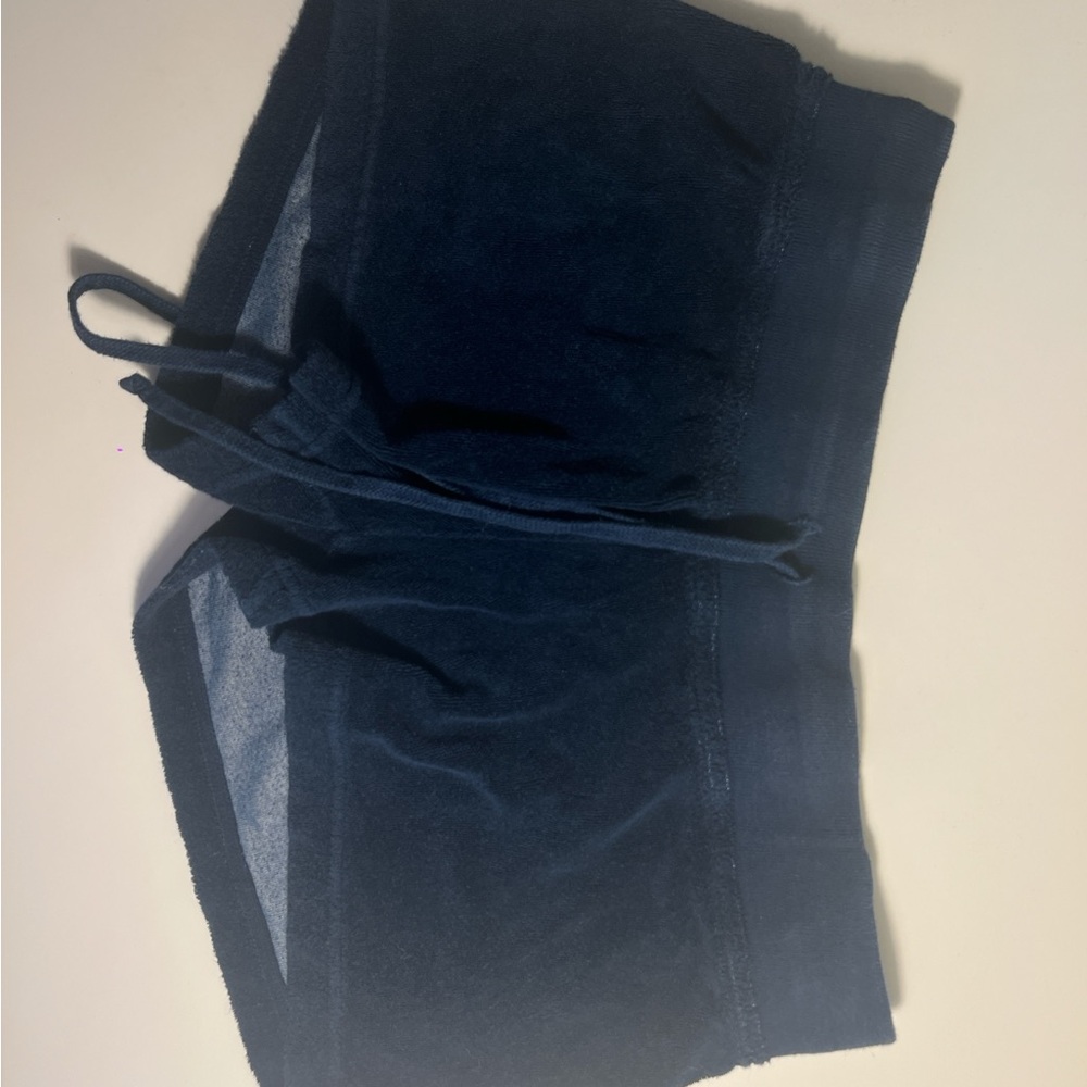 Hard Tail Blue Athletic Shorts with Drawstring Waistband